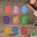 0-8 Basic Number Set Cookie Cutter/Embosser Stamps