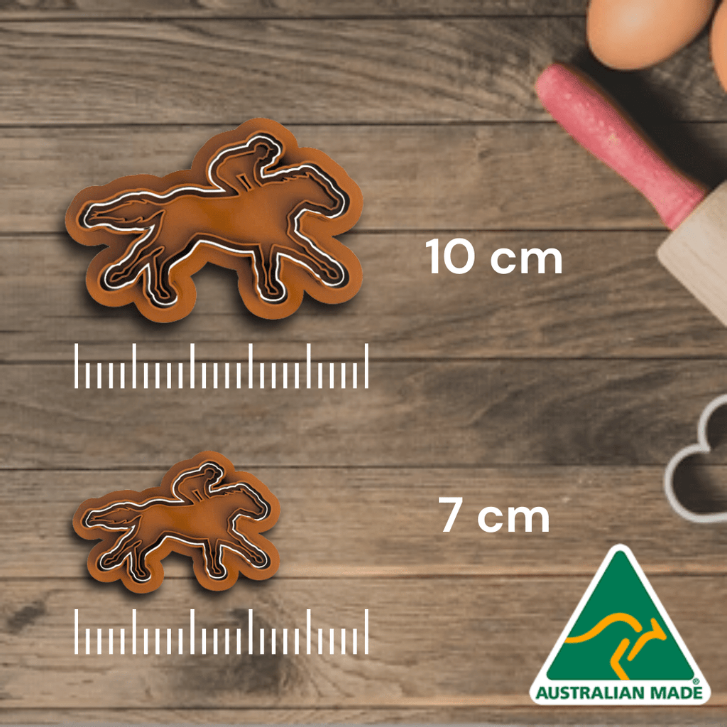 Racing Horse Cookie Cutter And Embosser Stamp