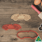 Vintage Race Car Cookie Cutter and Embosser Stamp