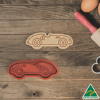 Vintage Race Car Cookie Cutter and Embosser Stamp
