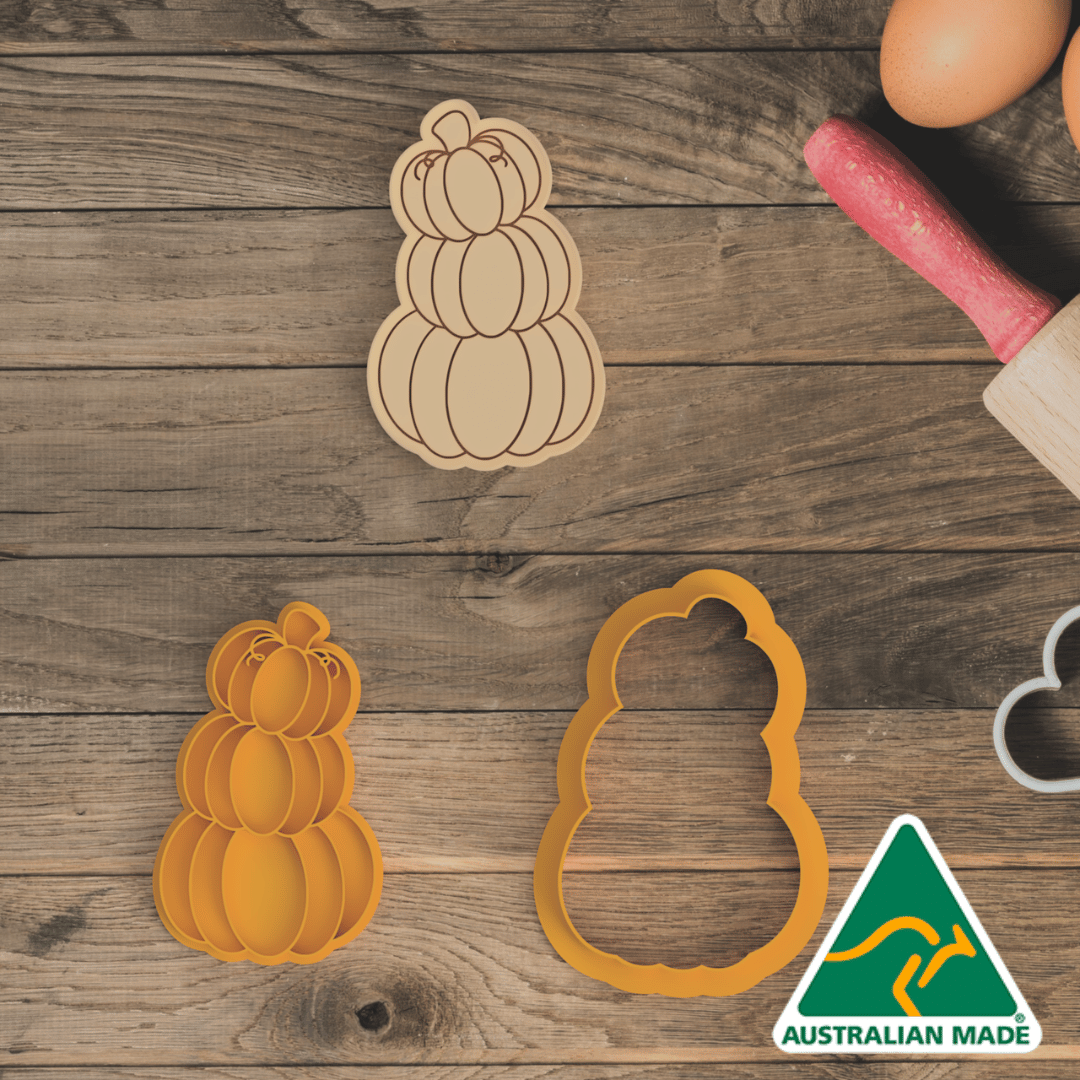 3 Pumpkins V2 Cookie Cutter and Embosser Stamp