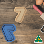 Basic Number 7 Cookie Cutter and Embosser Stamp