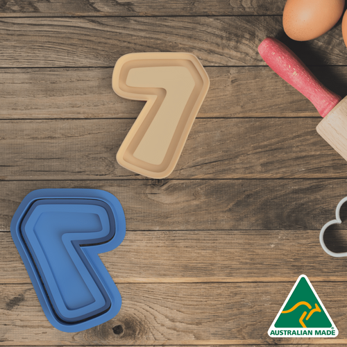 Basic Number 7 Cookie Cutter and Embosser Stamp