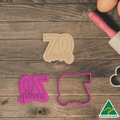 70 Seventy - Cookie Cutter and Embosser Stamp