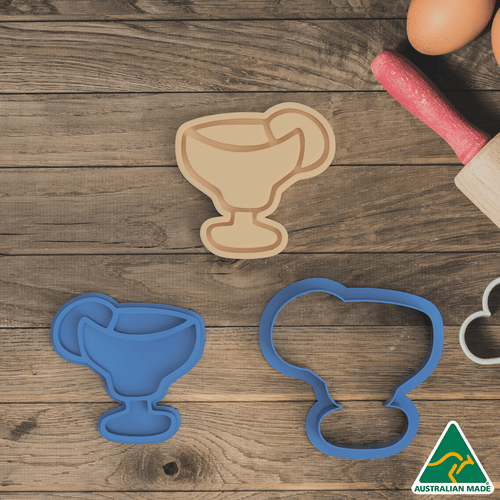 Adult- Alcohol Cocktail Cookie Cutter and Embosser Stamp