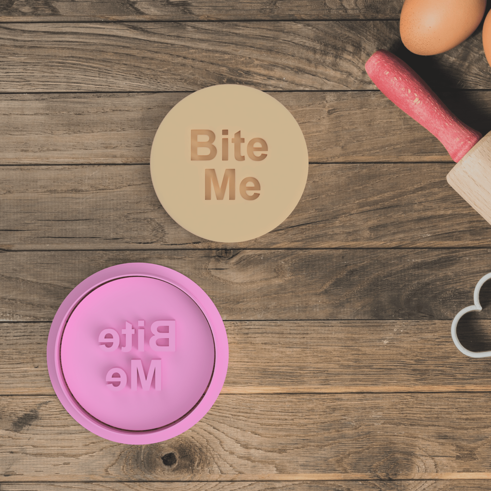 Adult- Bite Me Cookie Cutter And Embosser