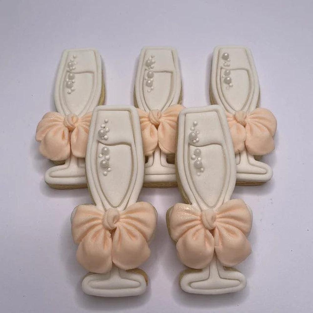 Adult Champagne Glass Cookie Cutter and Embosser Stamp