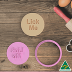 Adult- Lick Me Cookie Cutter And Embosser