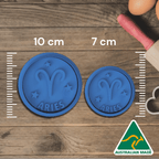 Australian Cookie Cutters Cookie Cutters Aries Cookie Cutter and Embosser Stamp