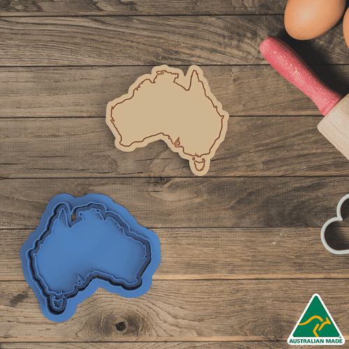 Australia Contour Cookie Cutter And Embosser Stamp