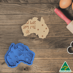 Australia Day- Aussie Flag + Map Cookie Cutter And Embosser Stamp