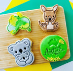 Australia Day- Kangaroo Cookie Cutter And Embosser Stamp