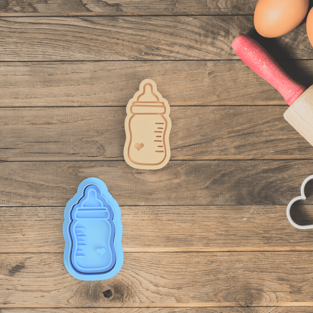 Baby Bottle Cookie Cutter and Embosser stamp