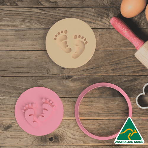 Baby Feet Cookie Cutter and Embosser Stamp