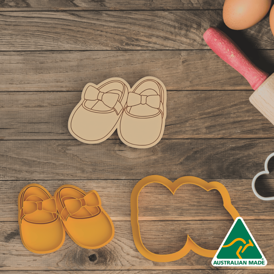Baby Shoes Cookie Cutter and Embosser Stamp