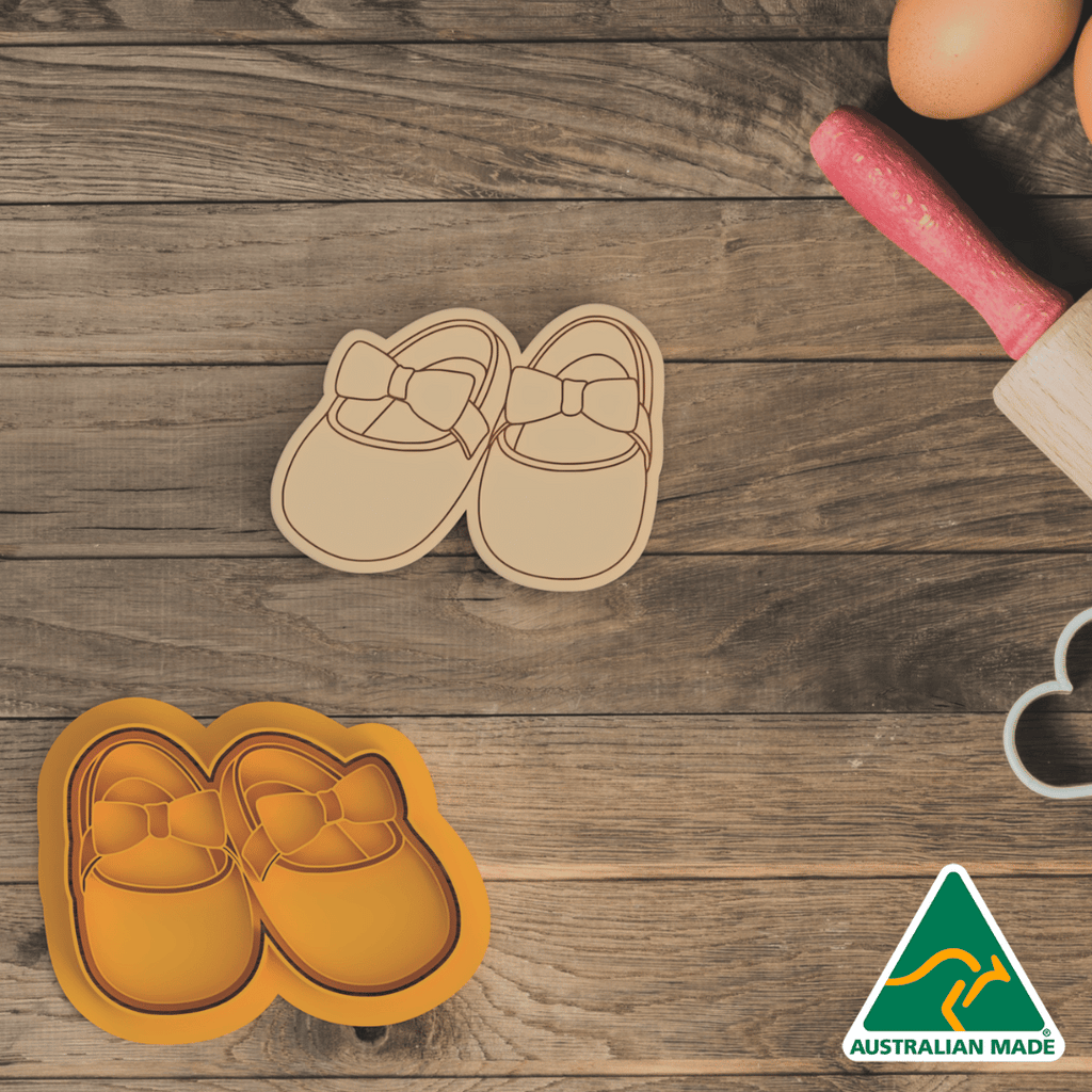 Baby Shoes Cookie Cutter and Embosser Stamp