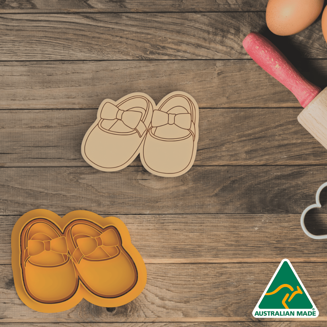 Baby Shoes Cookie Cutter and Embosser Stamp