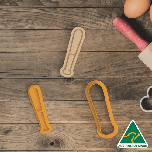 Baseball Bat Cookie Cutter and Embosser Stamp