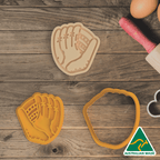 Australian Cookie Cutters Cookie Cutters Baseball Set of 3 Cookie Cutter and Embosser Stamp
