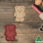 Bear With Heart Cookie Cutter and Embosser Stamp