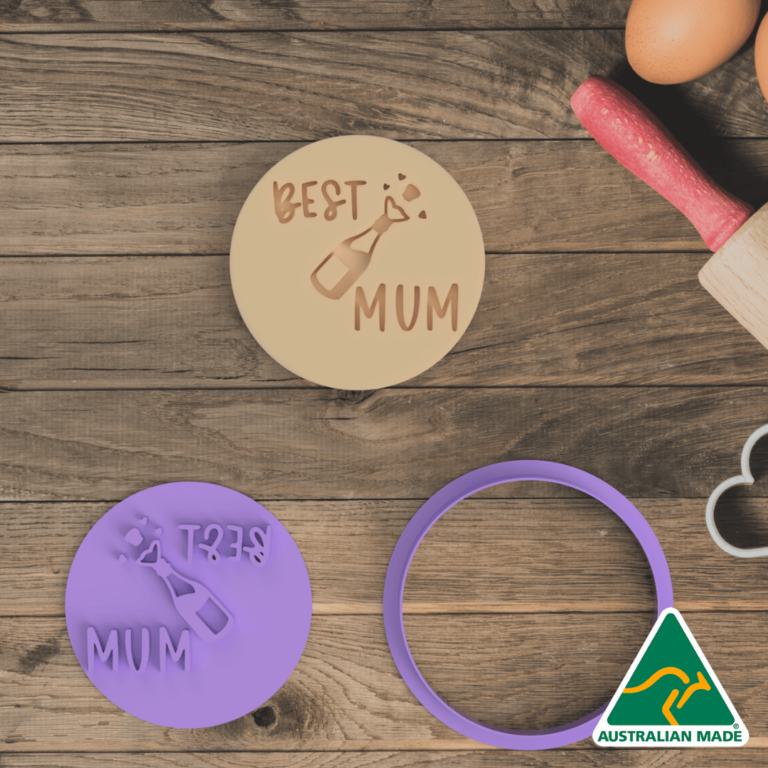 Best Mum Cookie Cutter and Embosser Stamp