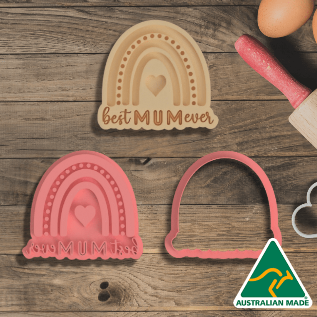 Best Mum Ever V2 Cookie Cutter and Embosser Stamp
