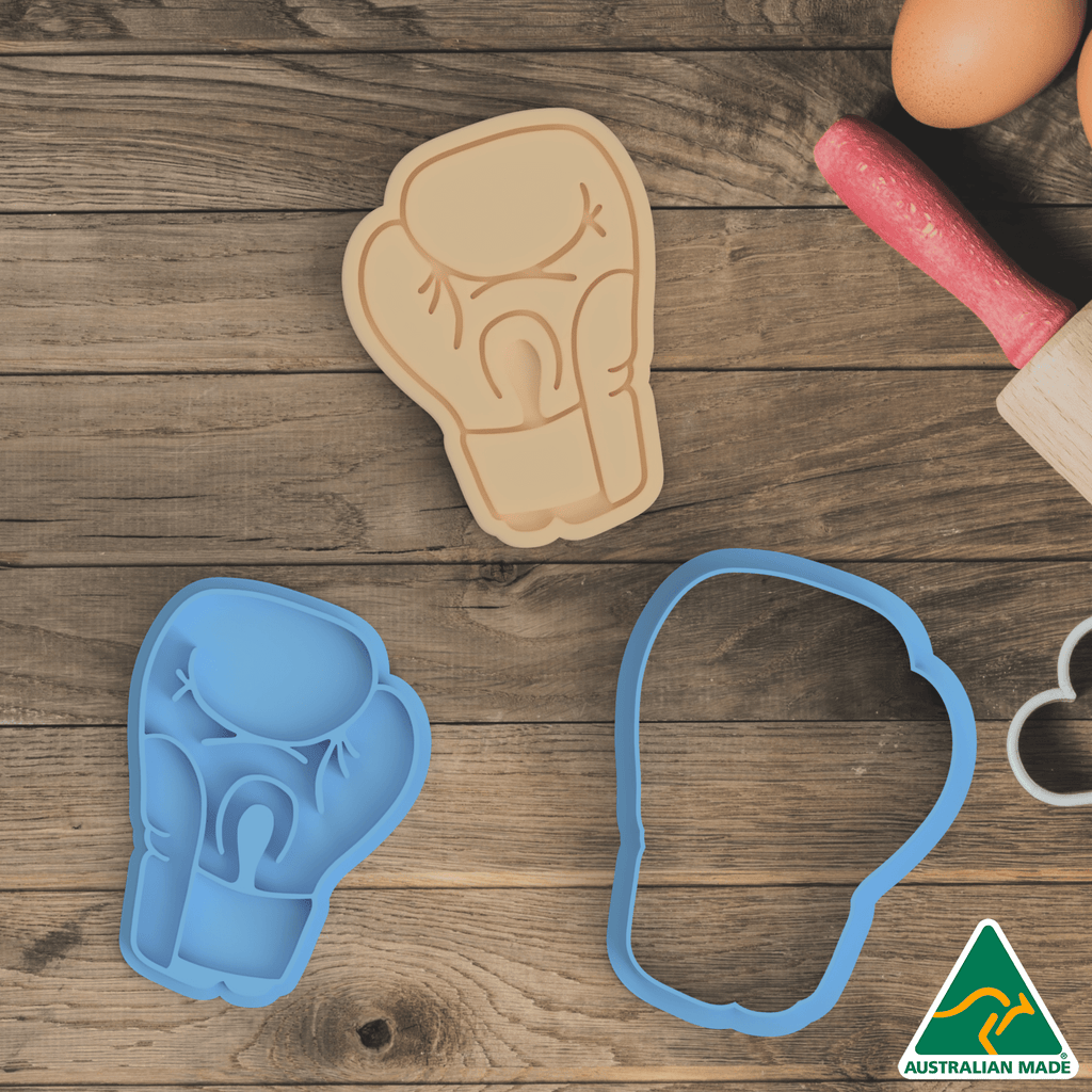Boxing Gloves Set - Cookie Cutter and Embosser Stamp