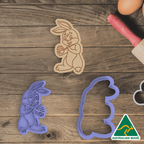 Bunny Painting Egg Cookie Cutter And Embosser Stamp