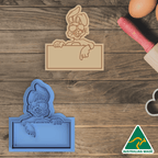 Cool Easter Name Plate Cookie Cutter And Embosser Stamp