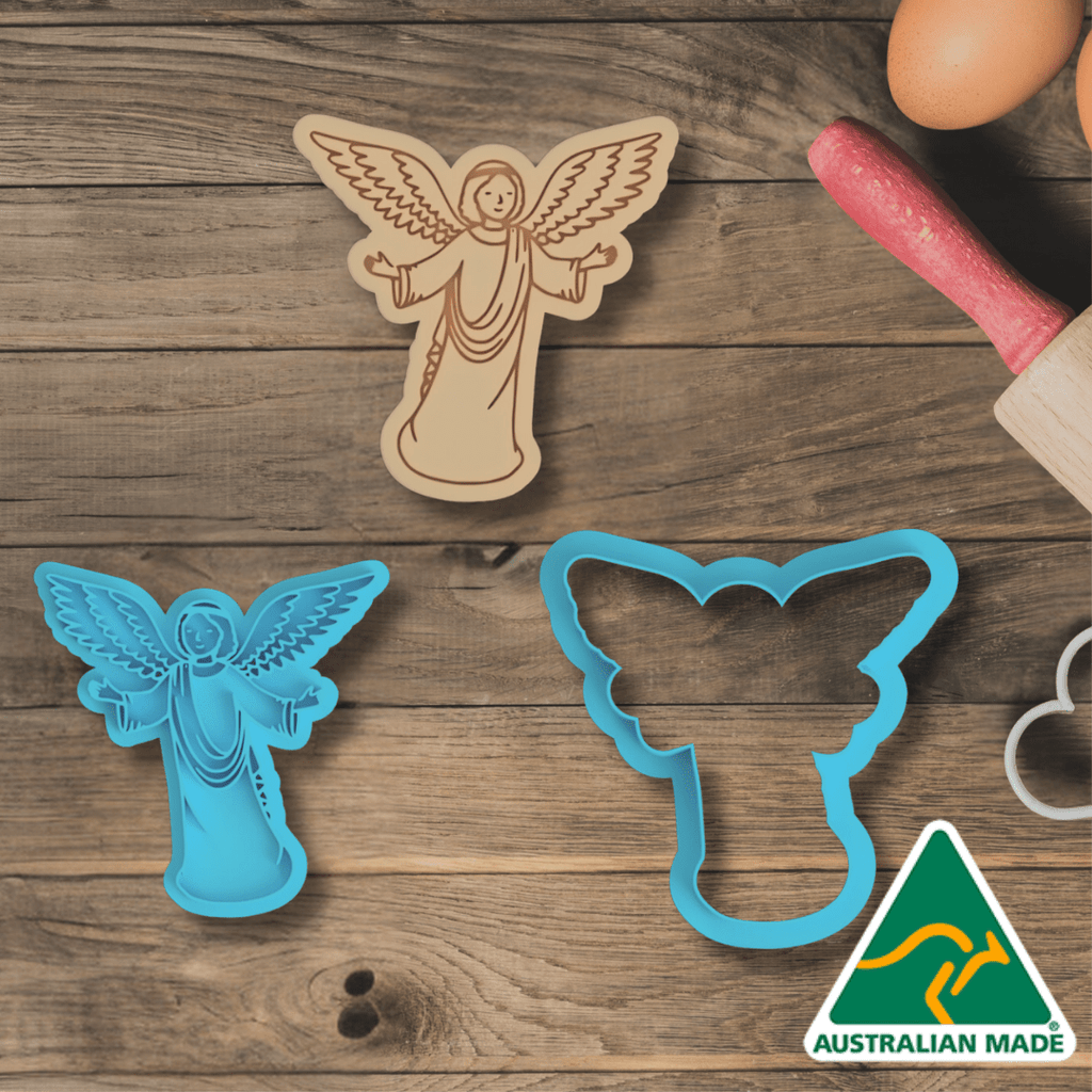 Christmas Angel V1 Cookie Cutter and Embosser Stamp