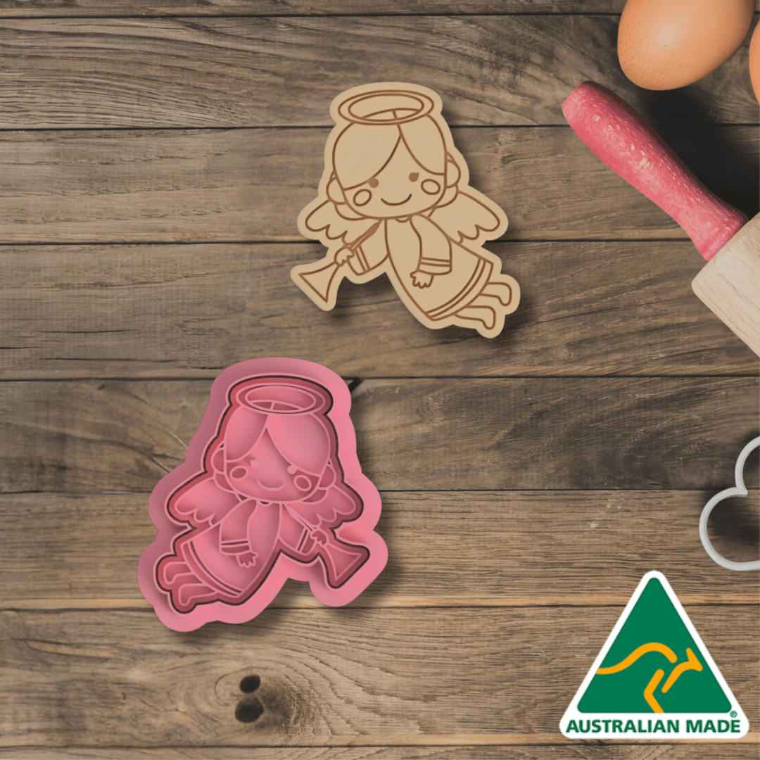 Christmas Angel V2 Cookie Cutter and Embosser Stamp