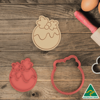 Christmas Collection Set of 4 Cookie Cutter and Embosser Stamp