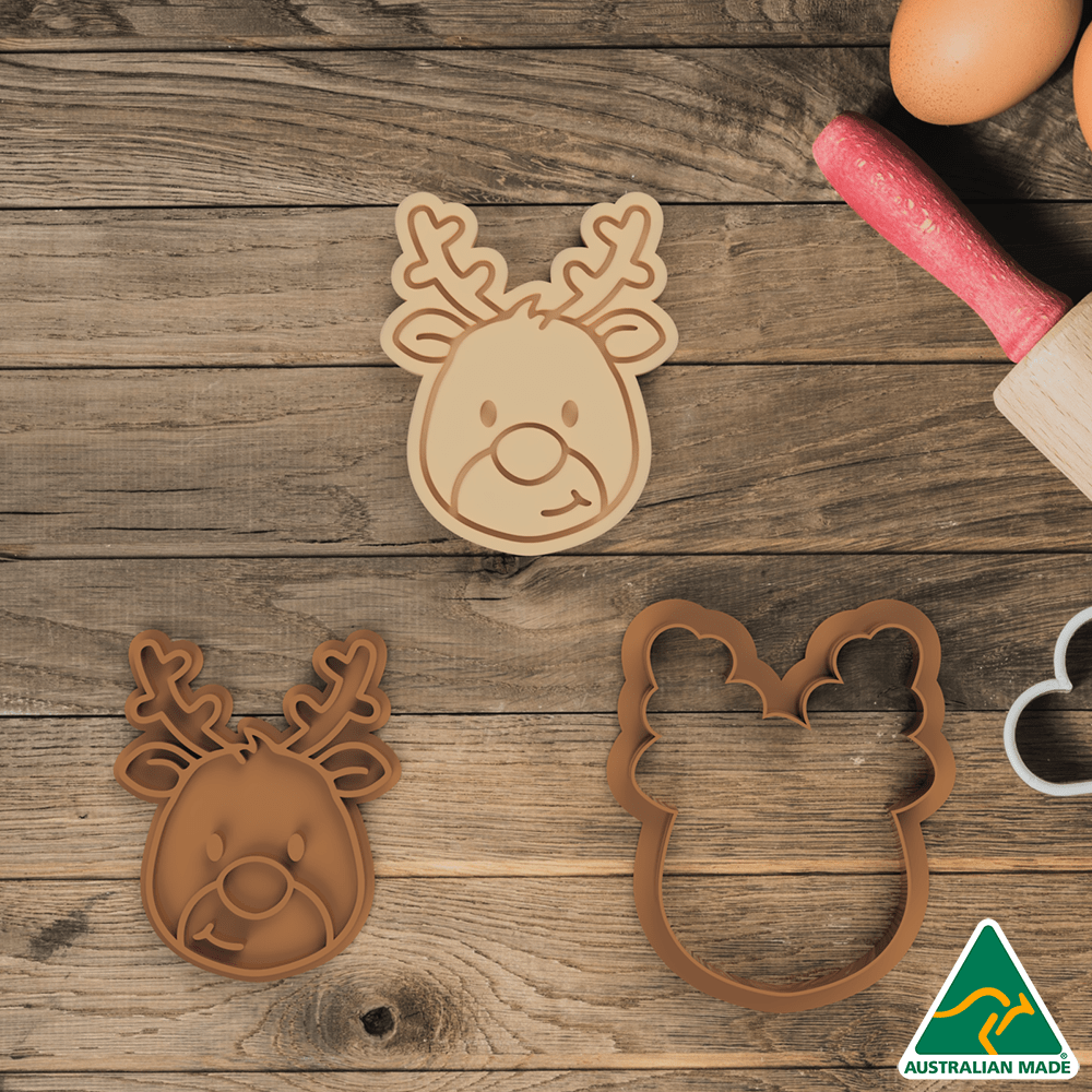 Christmas Collection Set of 4 Cookie Cutter and Embosser Stamp