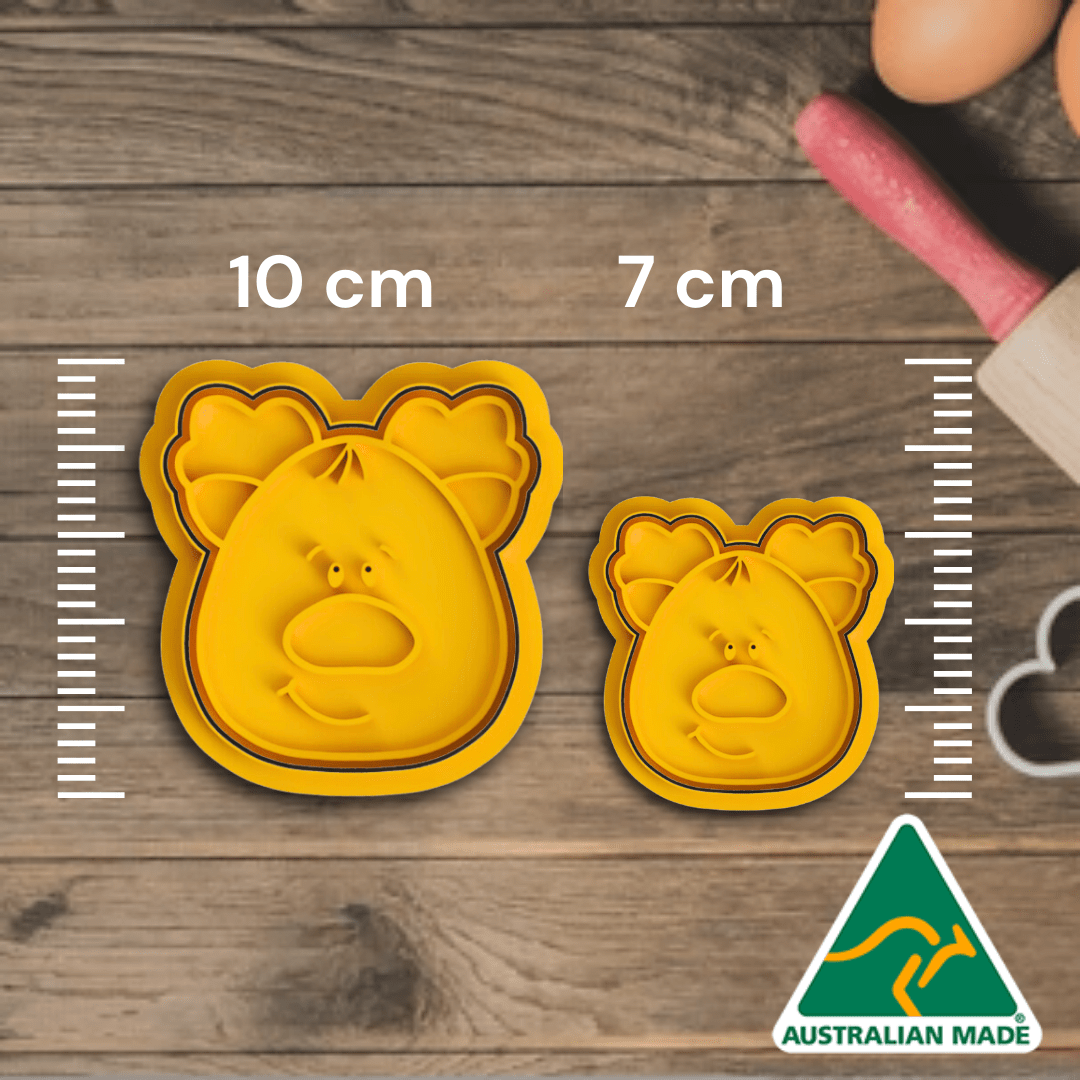 Australian Cookie Cutters Cookie Cutters Christmas Eve Reindeer Cookie Cutter and Embosser Stamp