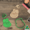 Christmas Grinch with Bonus Santa hat Cookie Cutter and Embosser Stamp