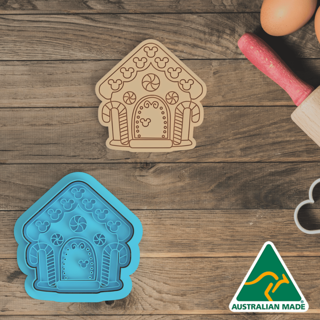 Fancy Gingerbread House Cookie Cutter and Embosser Stamp