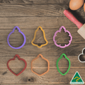 Christmas Ornament Bauble Cookie Cutter Set of 6