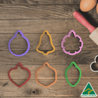 Christmas Ornament Bauble Cookie Cutter Set of 6