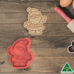 Christmas Santa Cookie Cutter And Embosser Stamp