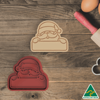 Christmas Santa Name Plate Cookie Cutter and Embosser Stamp