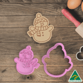Christmas Snowman Cookie Cutter and Embosser Stamp