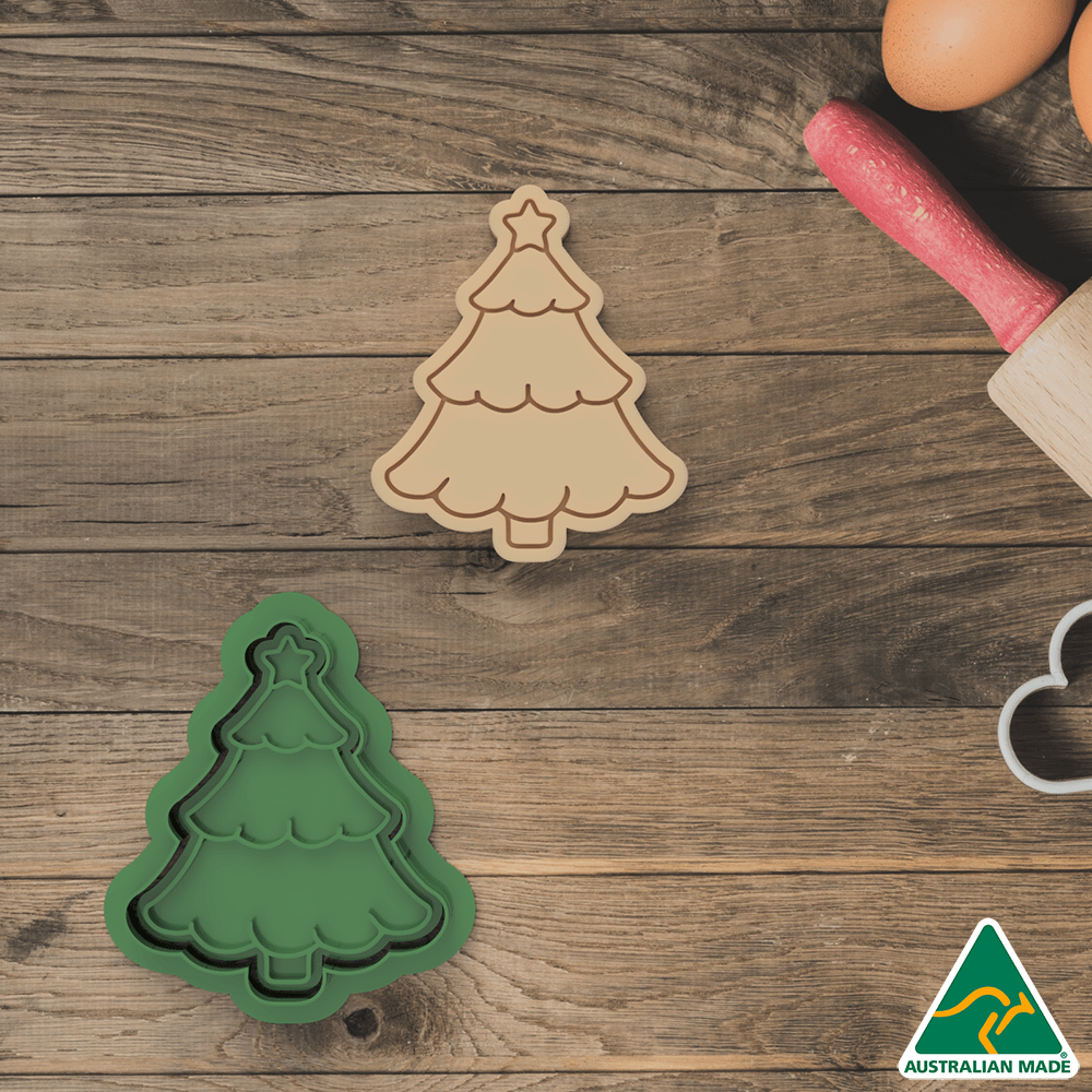 Christmas Tree Cookie Cutter and Embosser Stamp