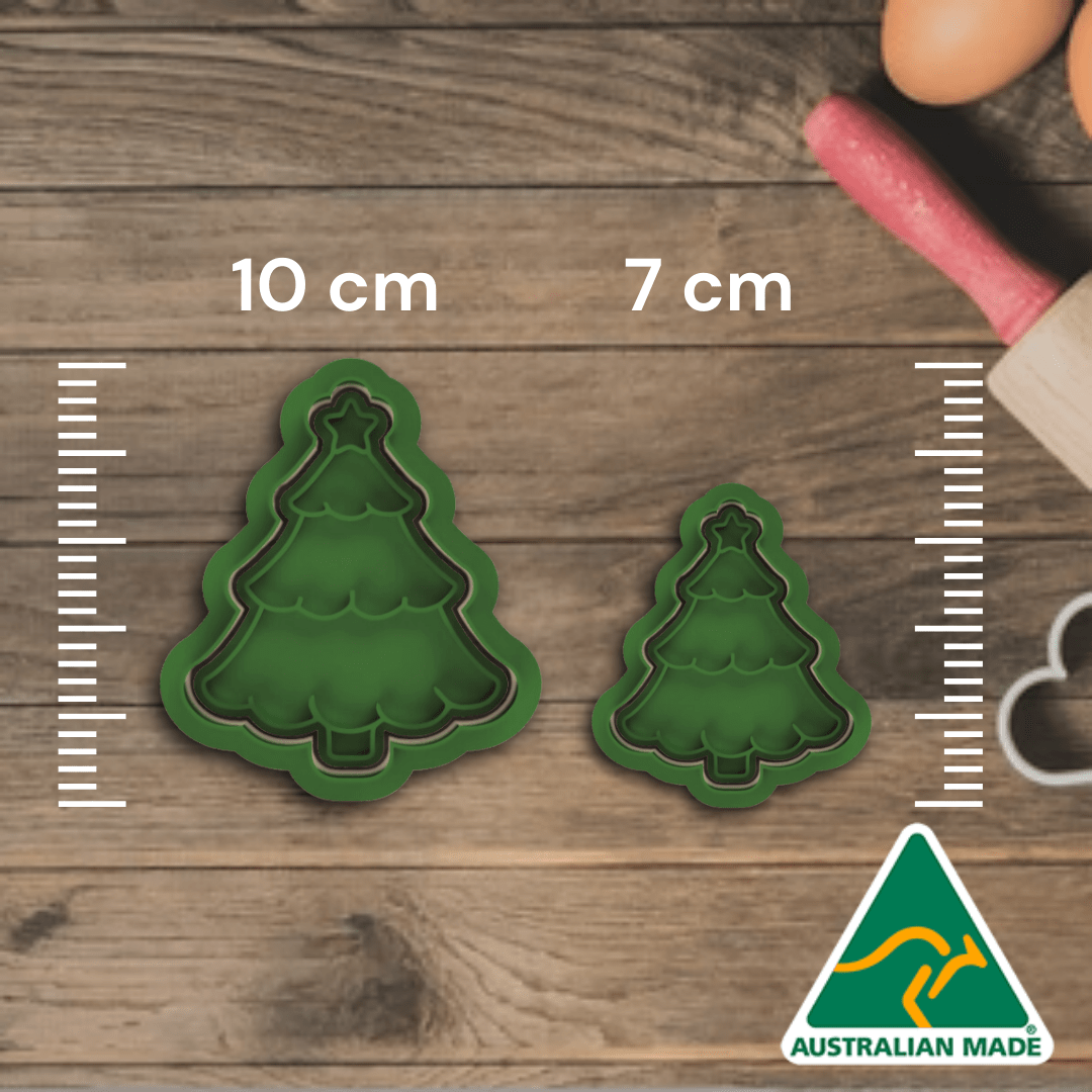 Christmas Tree Cookie Cutter and Embosser Stamp