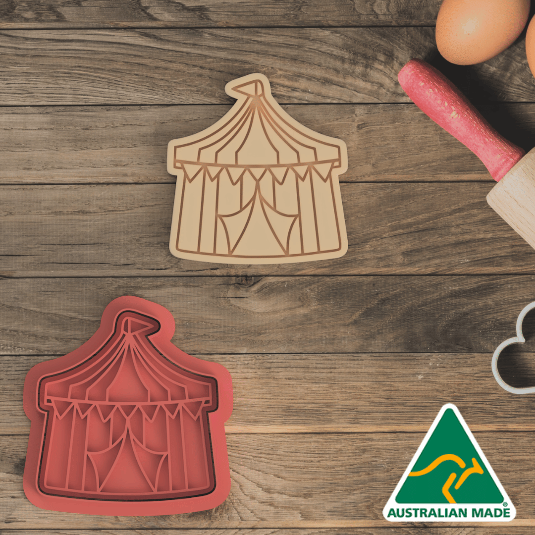 Circus Set - Tent Cookie Cutter and Embosser Stamp
