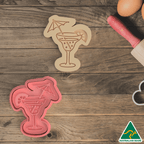 Cocktail with Umbrella Cookie Cutter and Embosser Stamp