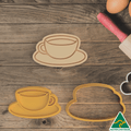Coffee Cup Cookie Cutter and Embosser Stamp