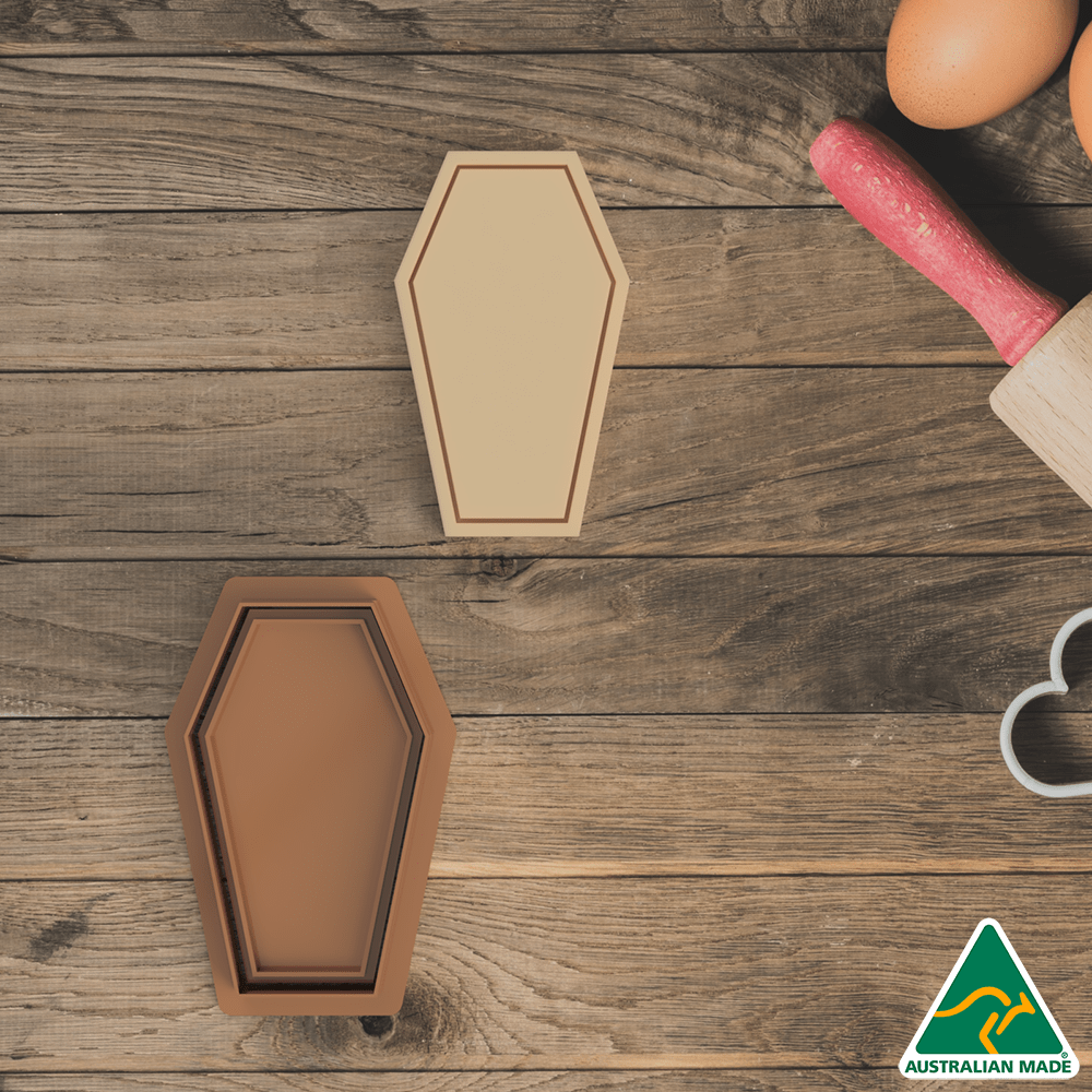 Basic Coffin Cookie Cutter And Embosser Stamp