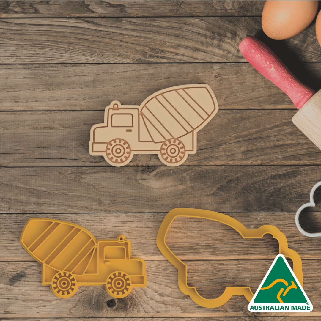 Concrete Truck Cookie Cutter and Embosser Stamp