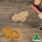 Concrete Truck Cookie Cutter and Embosser Stamp