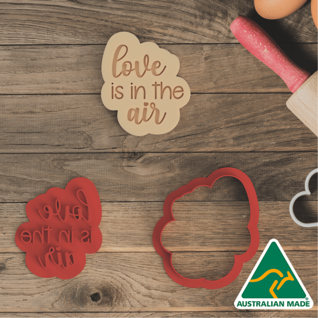 Mini Valentine Phrases Set - Love Is In The Air Cookie Cutter/Fondant Embosser Stamp